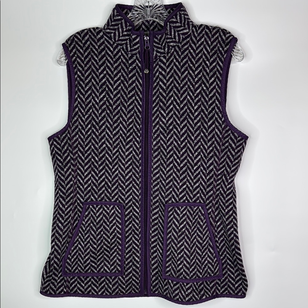Talbots Chevron Vest Size Medium